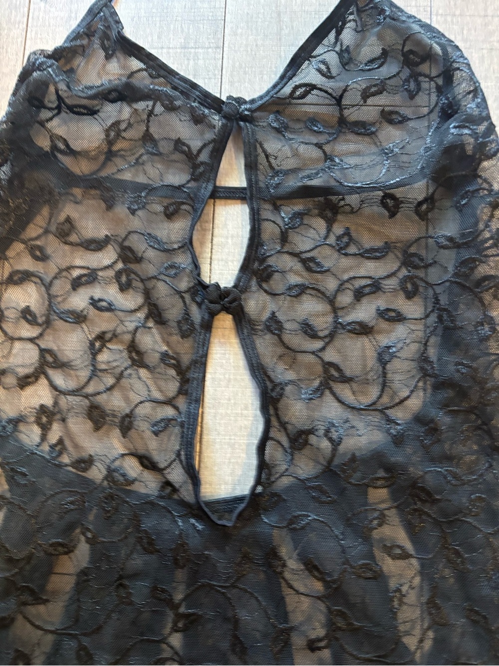 ♥️5/$25♥️Rare Vintage Egyptian Lace Halter Mini Dress - Picture 2 of 6